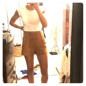 Suede shorts